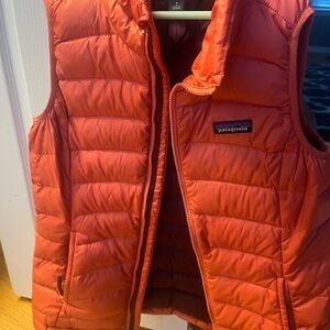 Patagonia Kids' Bright Orange Quilted Vest
Down sweater vest- Patagonia